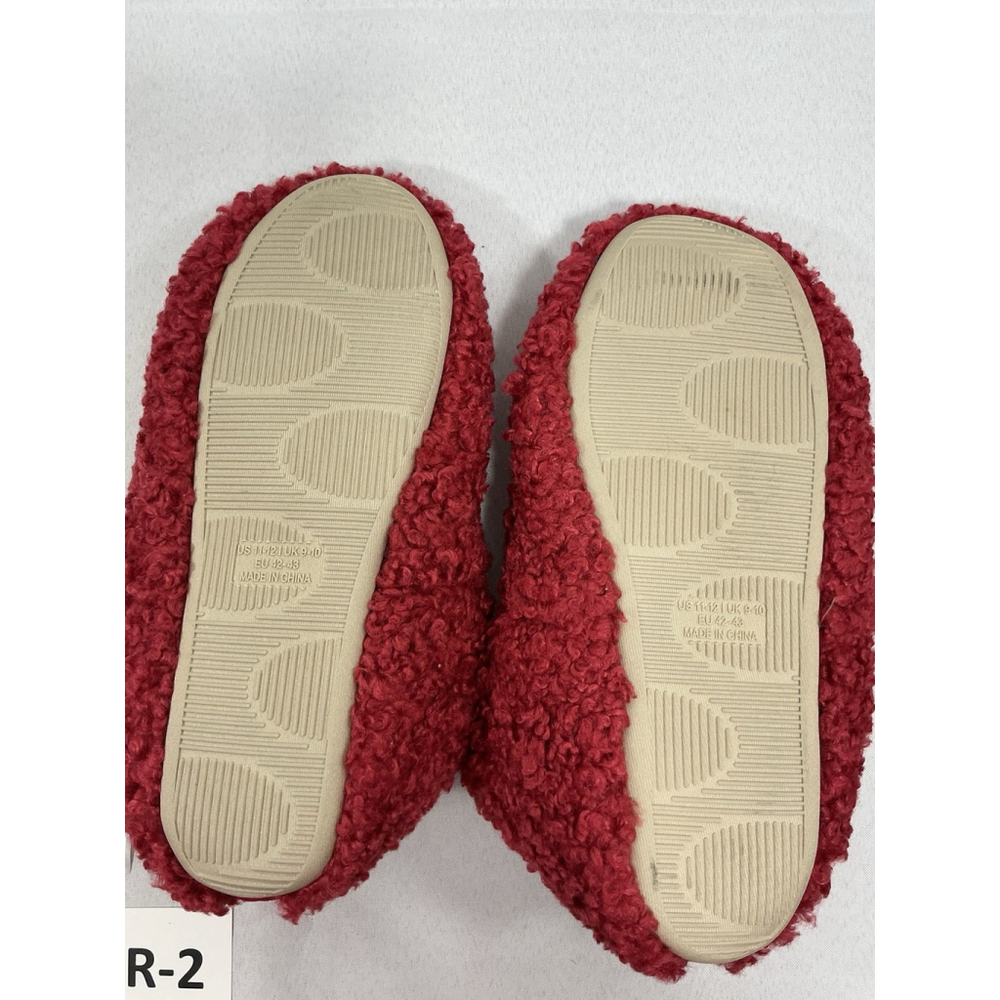Womans Athmile Slipon Slippers 11-12 Red Sherpa Lined NWOT we - Picture 5 of 7